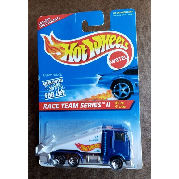 Hot Wheels RAMP TRUCK MAINLINE Green #774 & RACE TEAM SERIES II Blue #395 LOT X2 - Picture 14 of 16